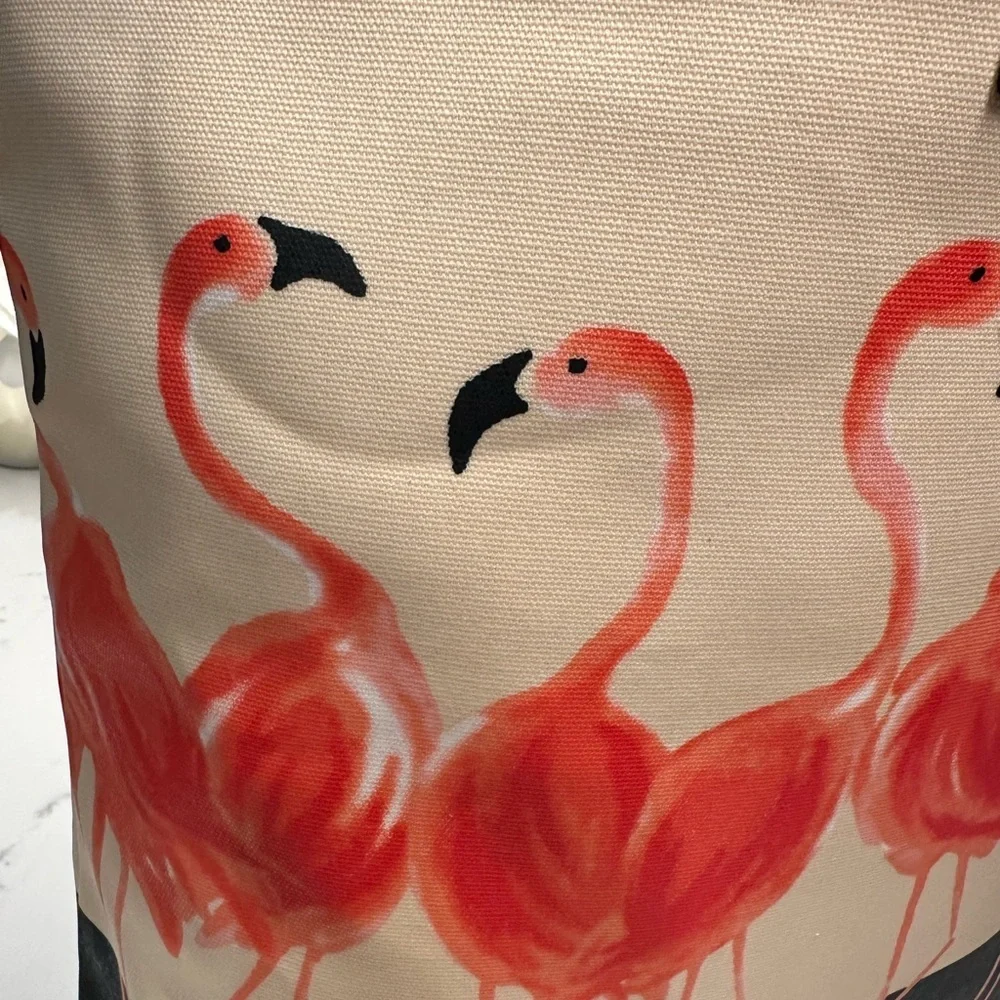 Kate Spade Flamingo Parade Tote - Cream Coral and Black